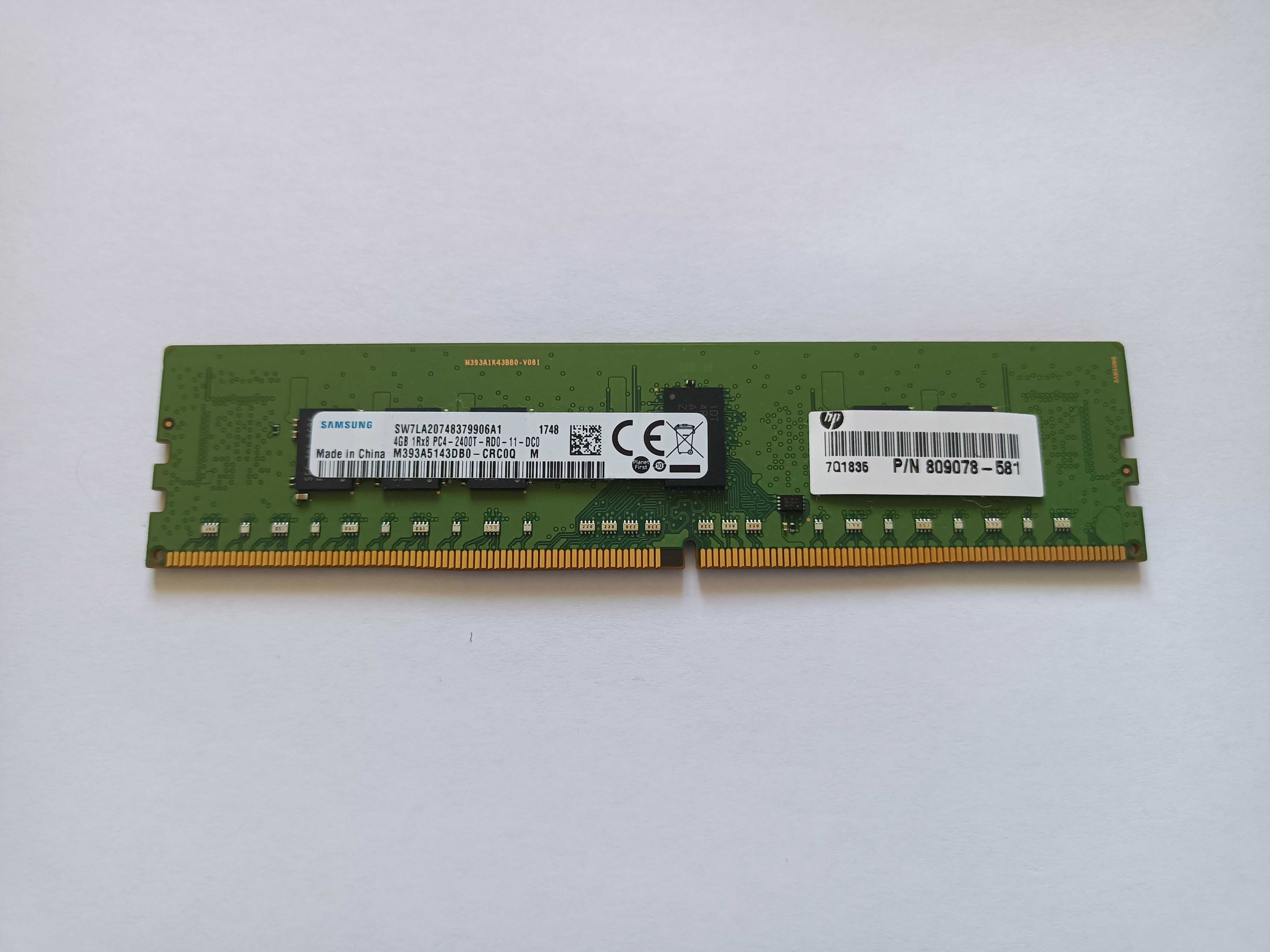 Продам память DDR4 ECC REG Samsung 4Gb 1Rx8 PC4-2400T-RD0-11