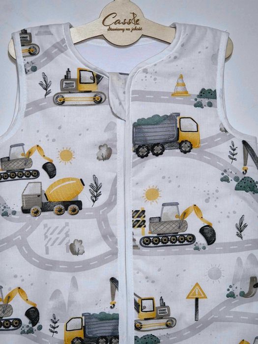 Śpiworek z nogawkami wywijane skarpety 1 tog r 98-104 w Budowa żółta