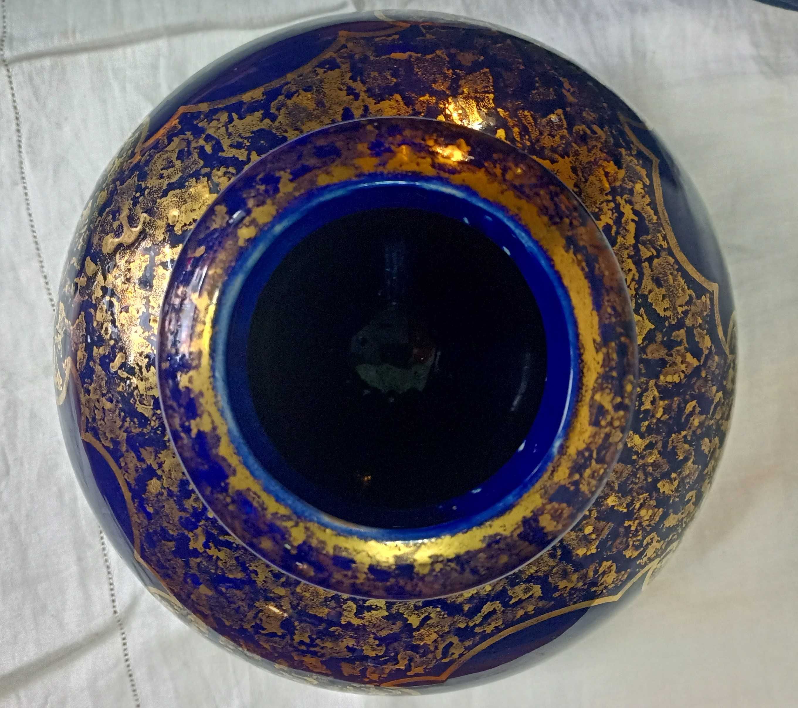 Pote Azul Cobalto Dourado Sacavém