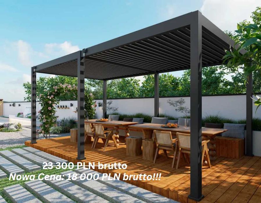 Pergola 3x4 i 4x6 antracyt – 10 400 zł i 18 000 zł promocja