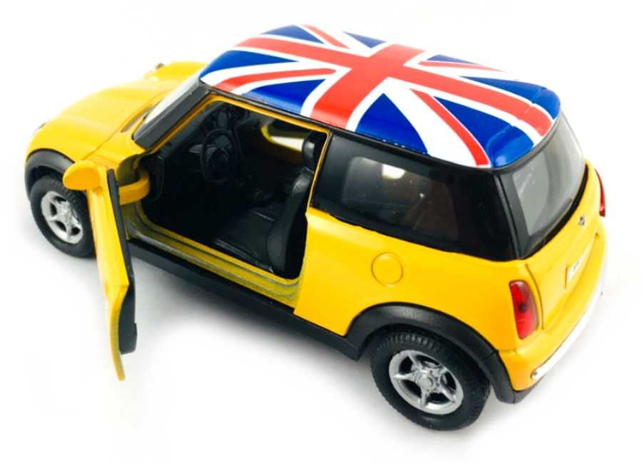 Mini Cooper UK model WELLY 1:34 żółty