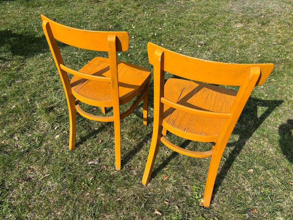 Krzesło drewniane vintage retro PRL