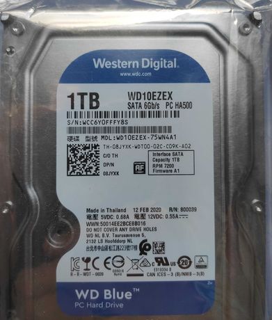 Жесткий диск HDD 1TB Western Digital Blue WD10EZEX 3.5 SATA 7200rpm