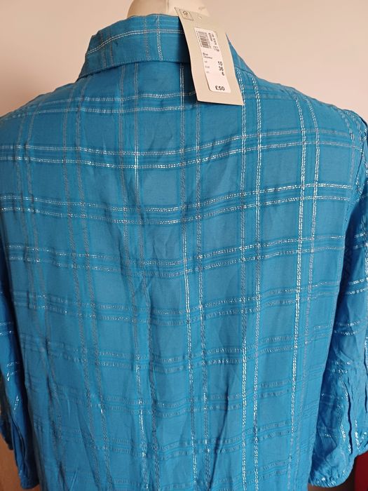 Sukienka bawełniana tetrowa z nitka srebrna XL