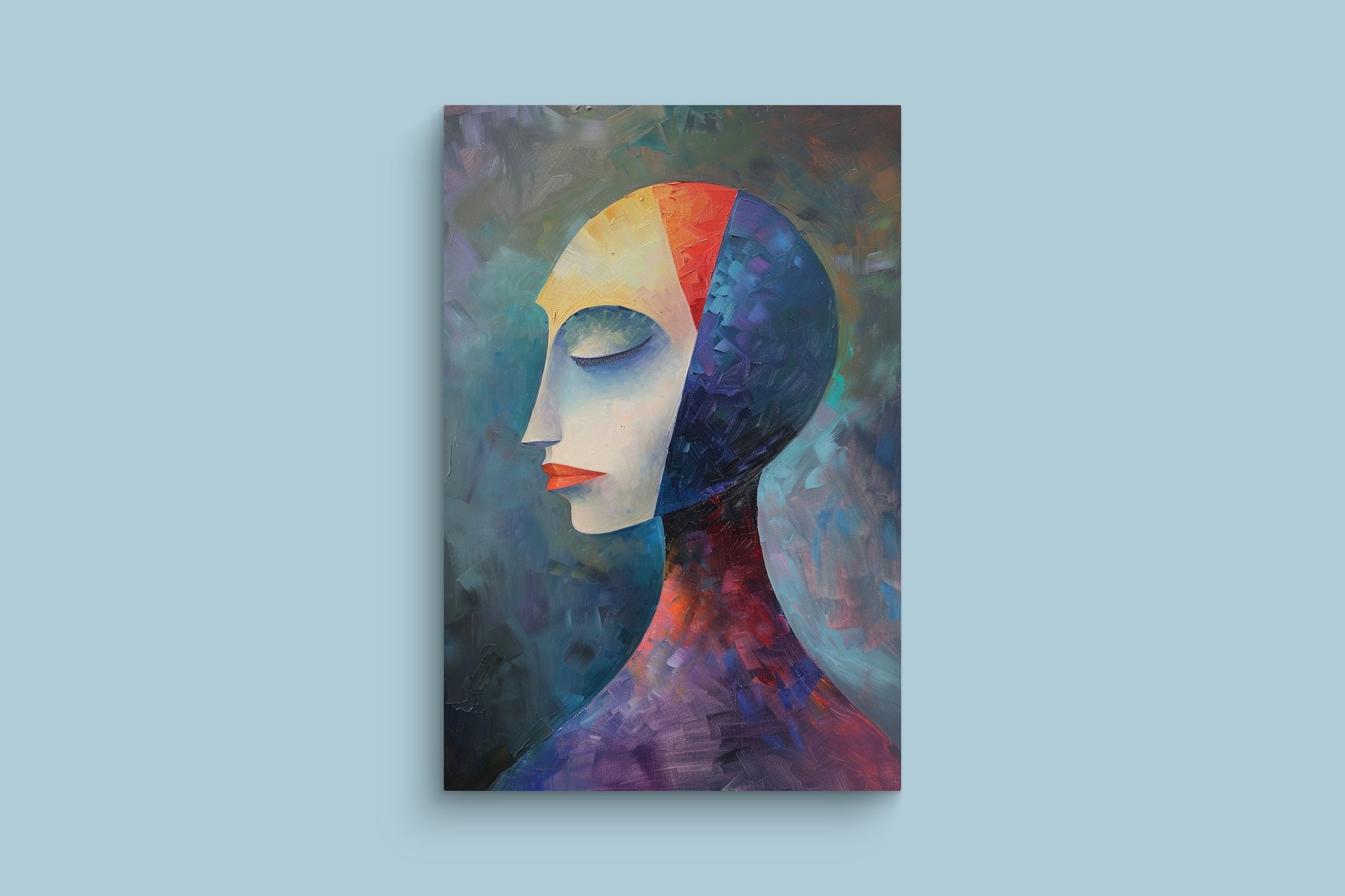 Obraz na płótnie "Abstrakcyjny Portret Kobiety" 40x60 cm
