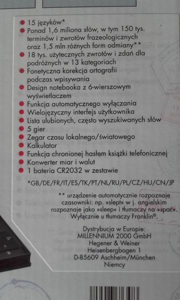 Franklin translator tłumacz