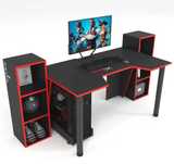геймерский компьютерный стол игровой RED 5 с тумбами стіл геймерський