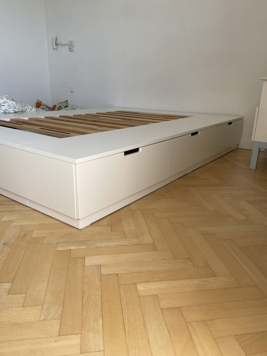 Rama łóżka Nordli IKEA 160x200 sześć szuflad