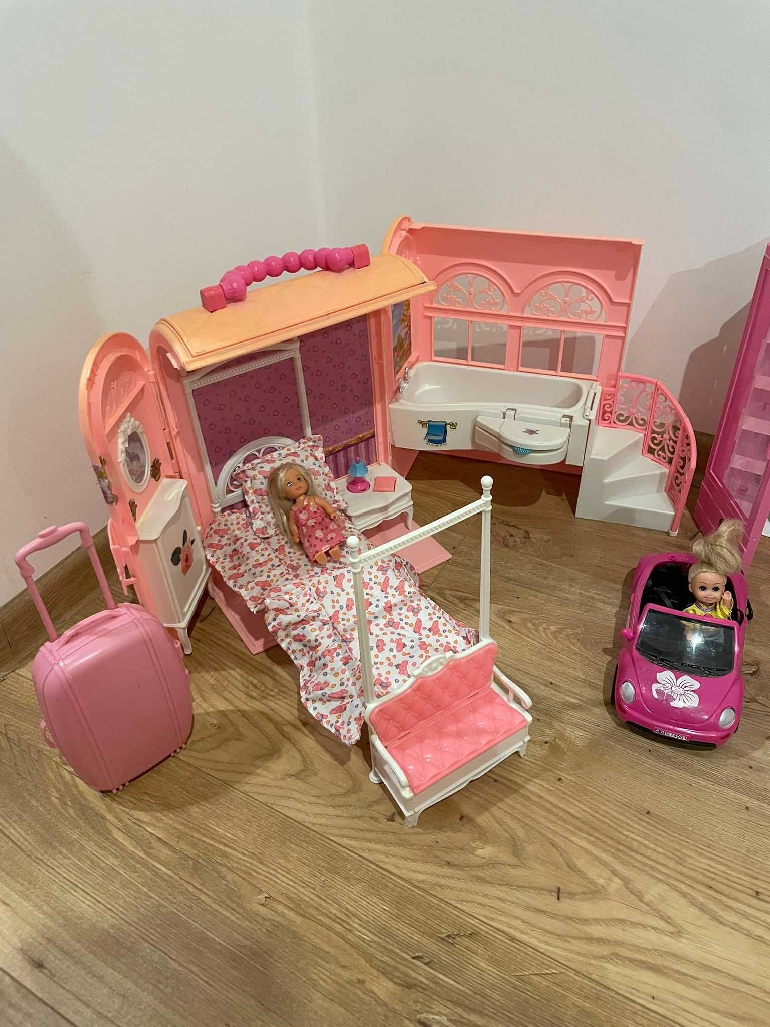 Zestaw Barbie. Kamper, szafa, koń itp