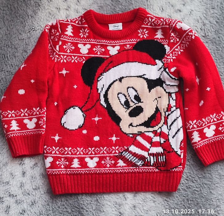 Sweterek na Święta z Myszką Miki Mickey Mouse