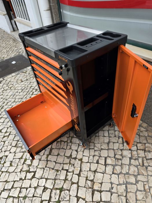 Carrinho de ferramentas 7 gavetas 6 completas novo