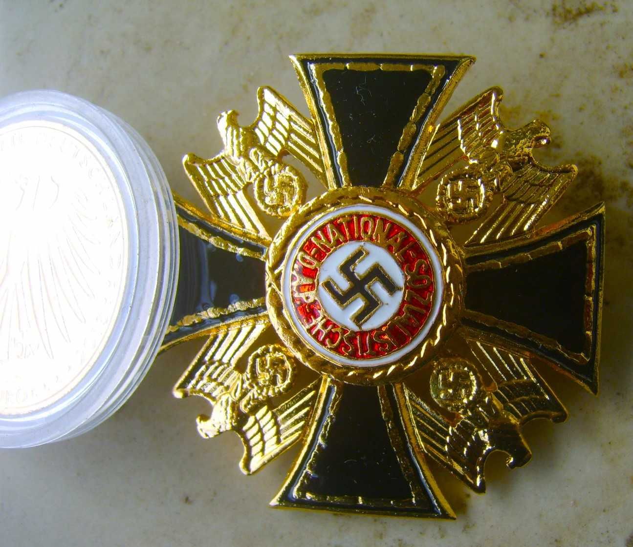 Złota Odznaka 3 Rzesza 1938 r+ Złota Moneta 10 Euro z Niemiec?