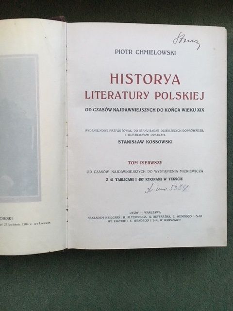 Historya Literatury Polskiej Piotr Chmielowski