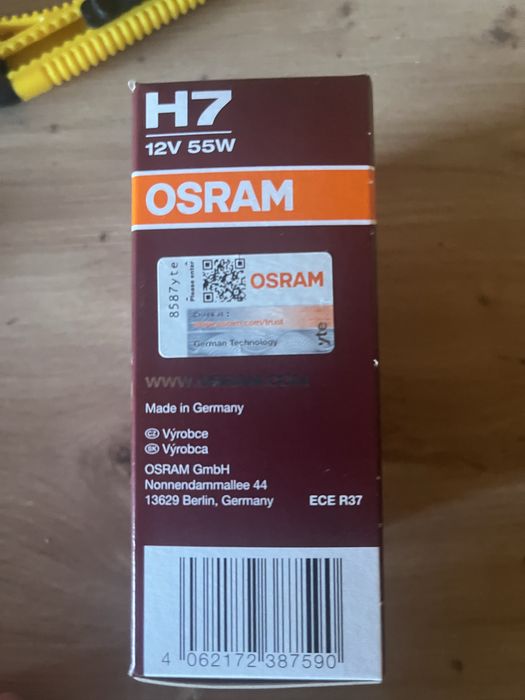 Żarówka do auta h7 Osram