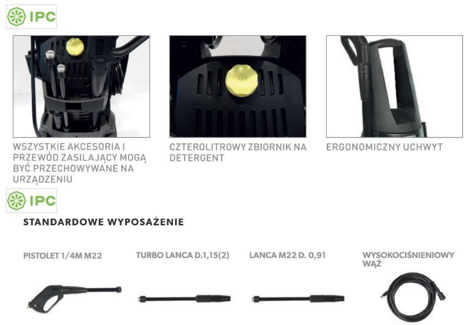 myjka ciśnieniowa profesjonalna IPC C22P 160bar 540L/min