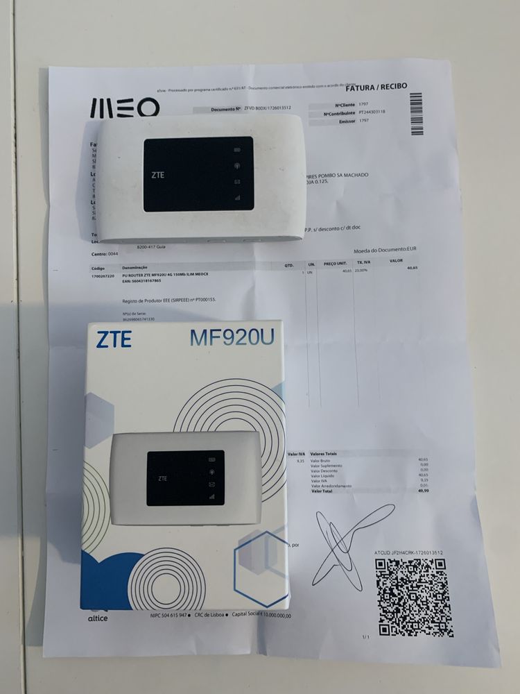 Router portátil Meo ZTE MF920U