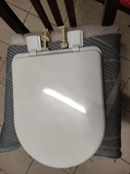 Tampo de sanita cor de rosa e branco