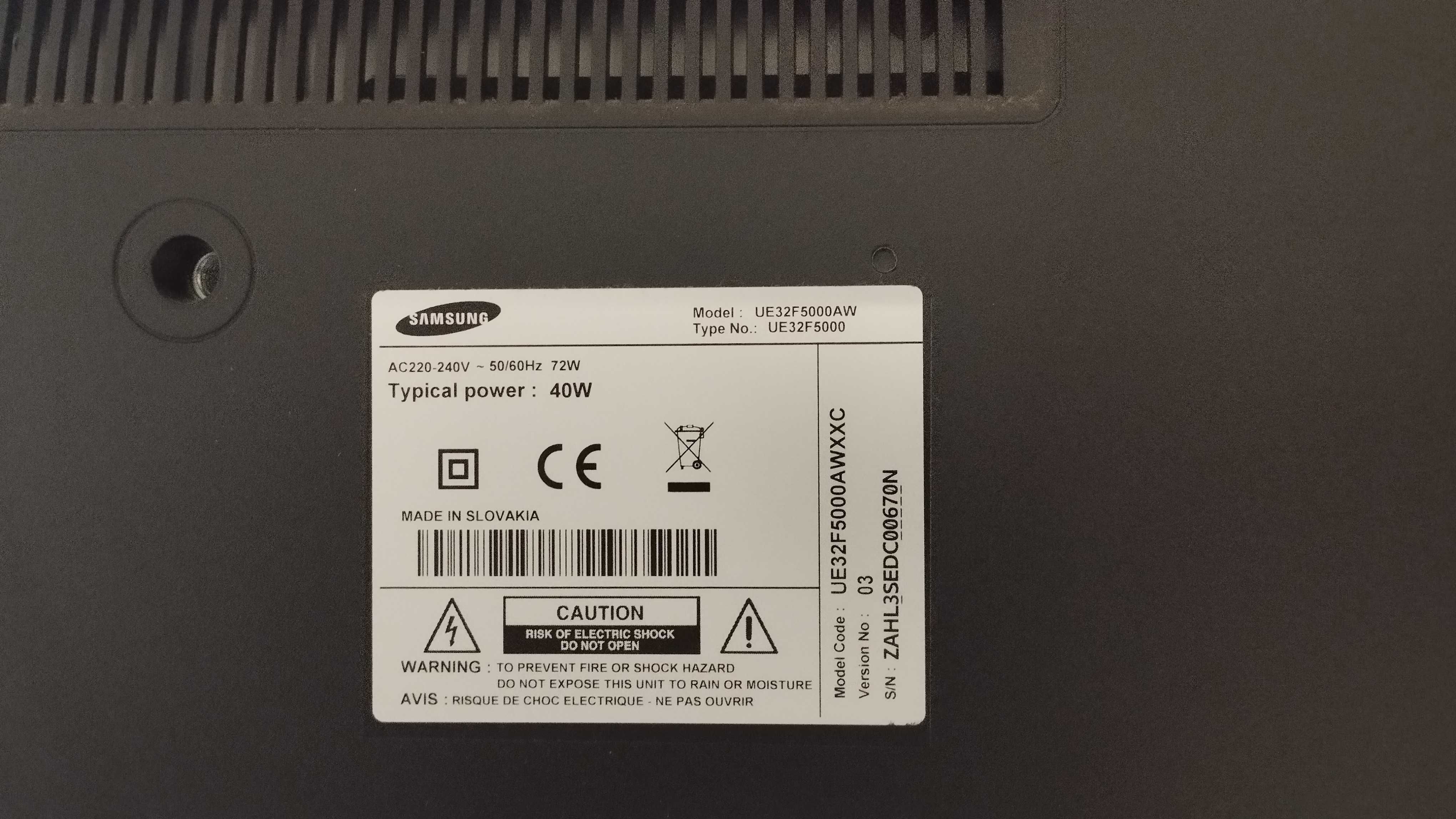 TV - Samsung UE32F5000AW (32") - 81.3cm - Full HD (1080p)