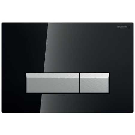 Geberit Przycisk do WC z odciągiem szkło czarne/aluminium 115.600.SJ.1