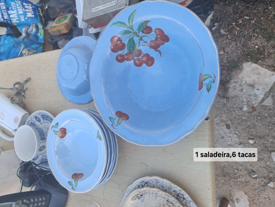 Conjunto saladeira e tacas louca de sacavem