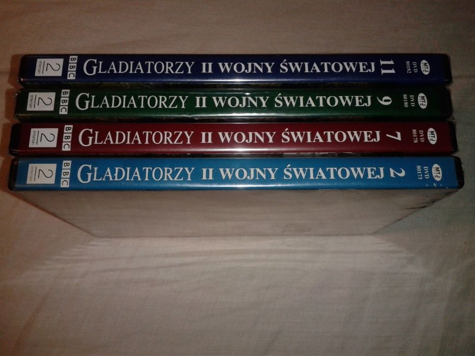 DVD Gladiatorzy II Wojny Światowej CZ.2,7,9,11 [Nowe Zafoliowane]