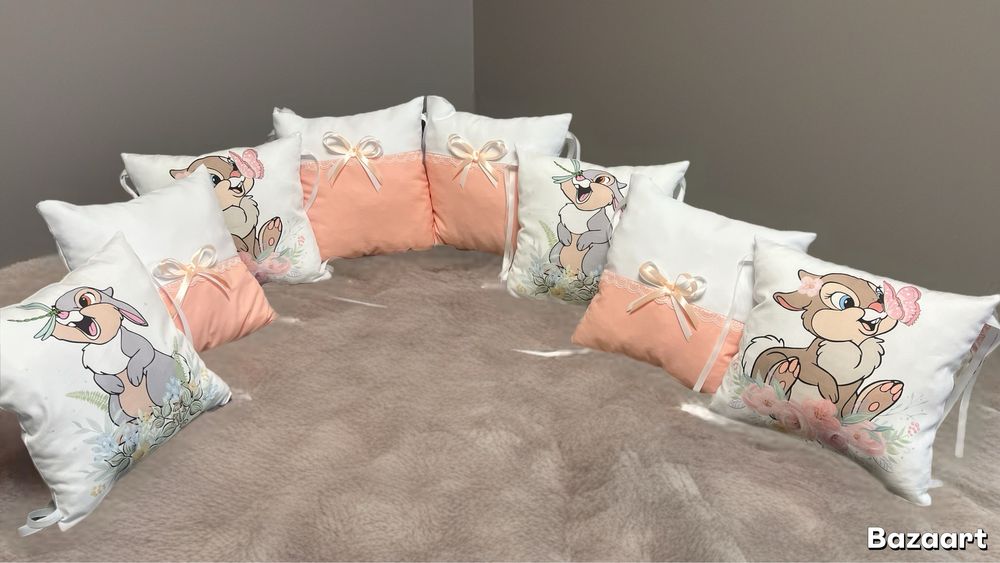 Подушечки у ліжко. Захисні бортики. 8-м бортиків-подушечок