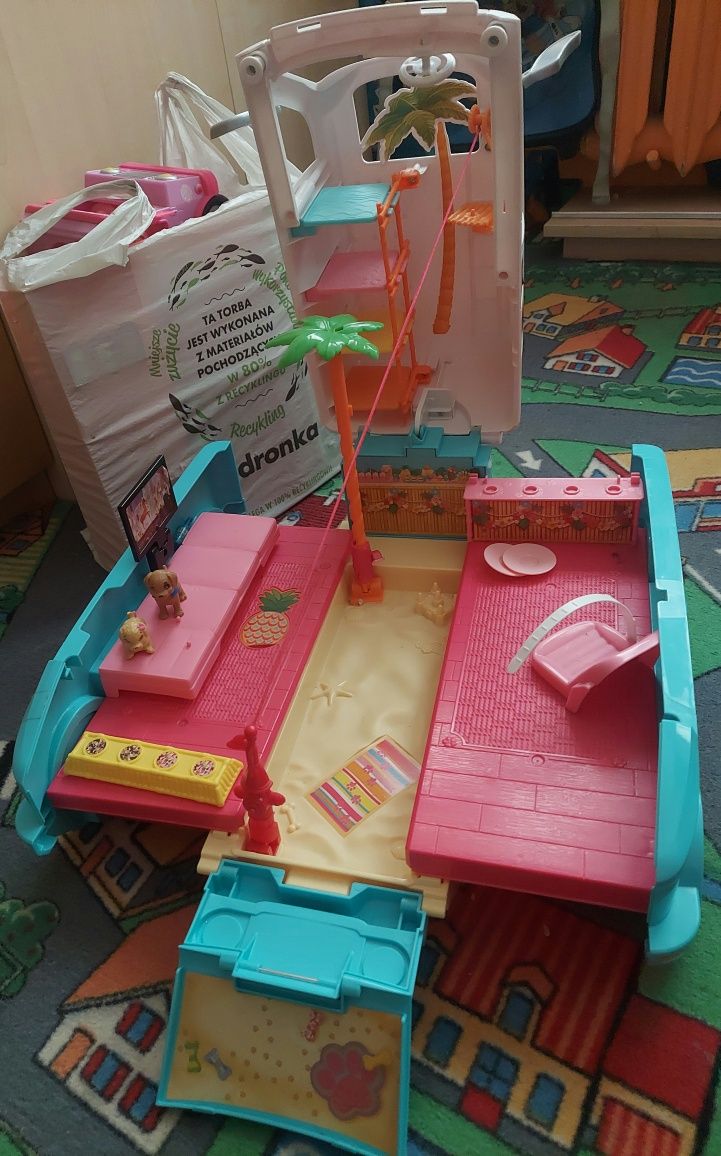 Barbie i nie tylko kamper konie kareta meble lalki numnons