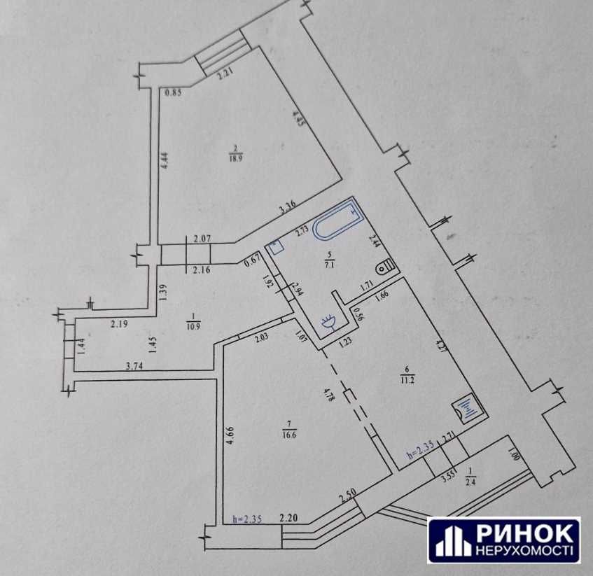 Євроремонт. Новобудова. Поділ. 2 Кімнатна Квартира з ремонтом.