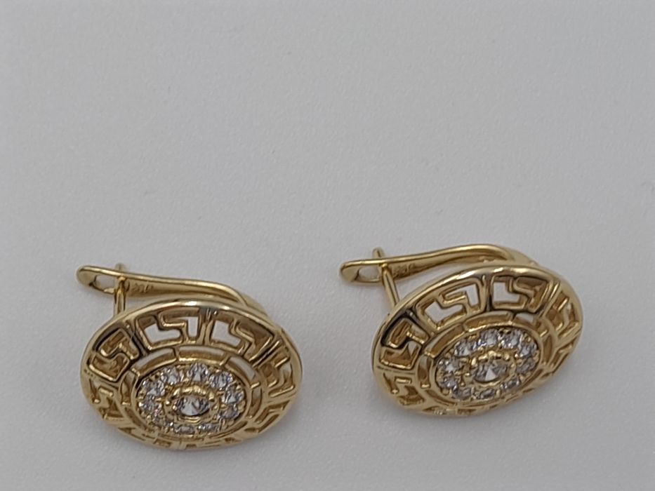 Kolczyki pozłacane 14 k Xuping  grecki wzór