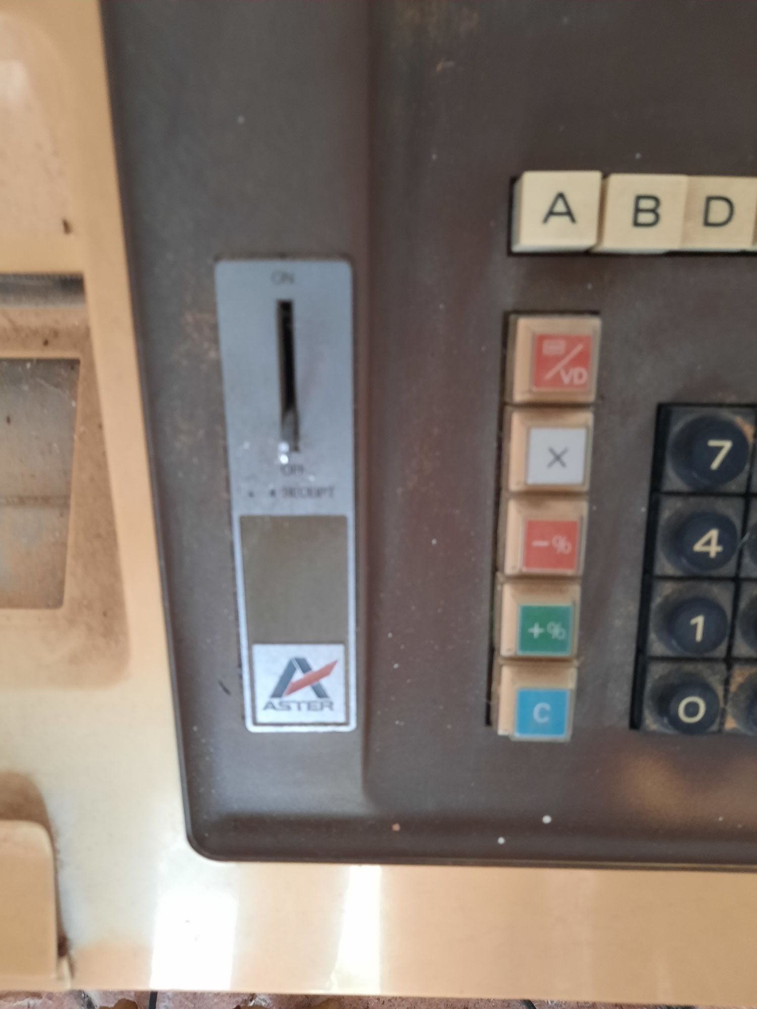 Máquina registadora Antiga Aster/Caixa de dinheiro