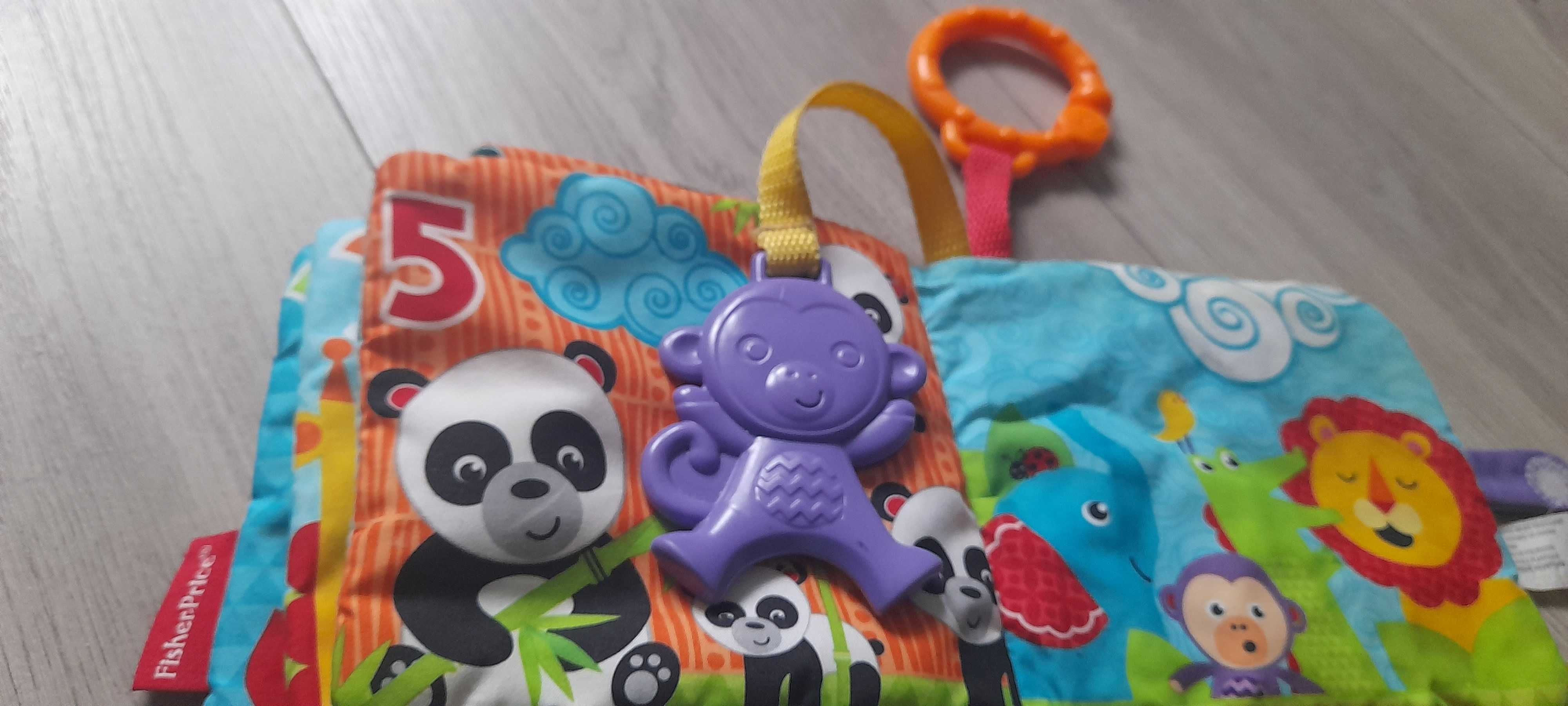 Markowe zabawki niemowlęce książeczka wieża Fisher-Price Chicco Smiki