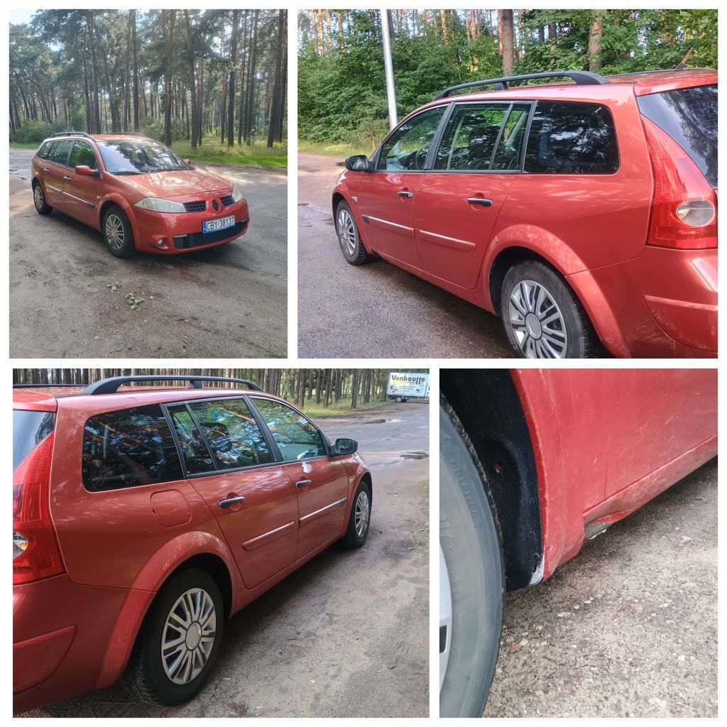 Renault Megane 2.0 benzyna 2005r Duże radio Bluetooth 180 tys przebieg