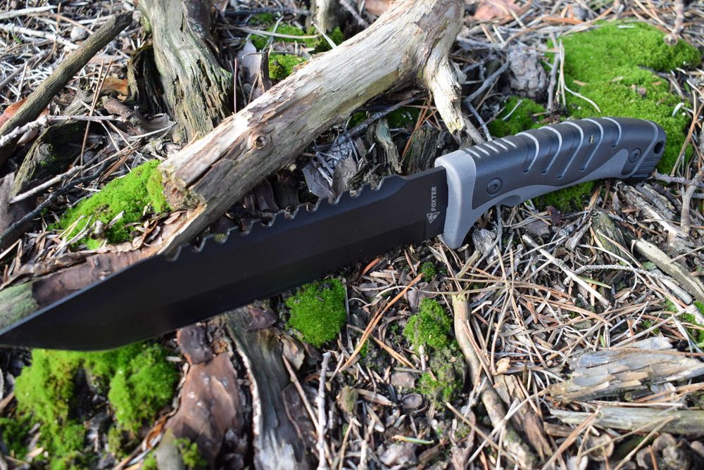 Nóż taktyczny WOJSKOWY DUŻY Finka bagnet SURVIVAL + kabura