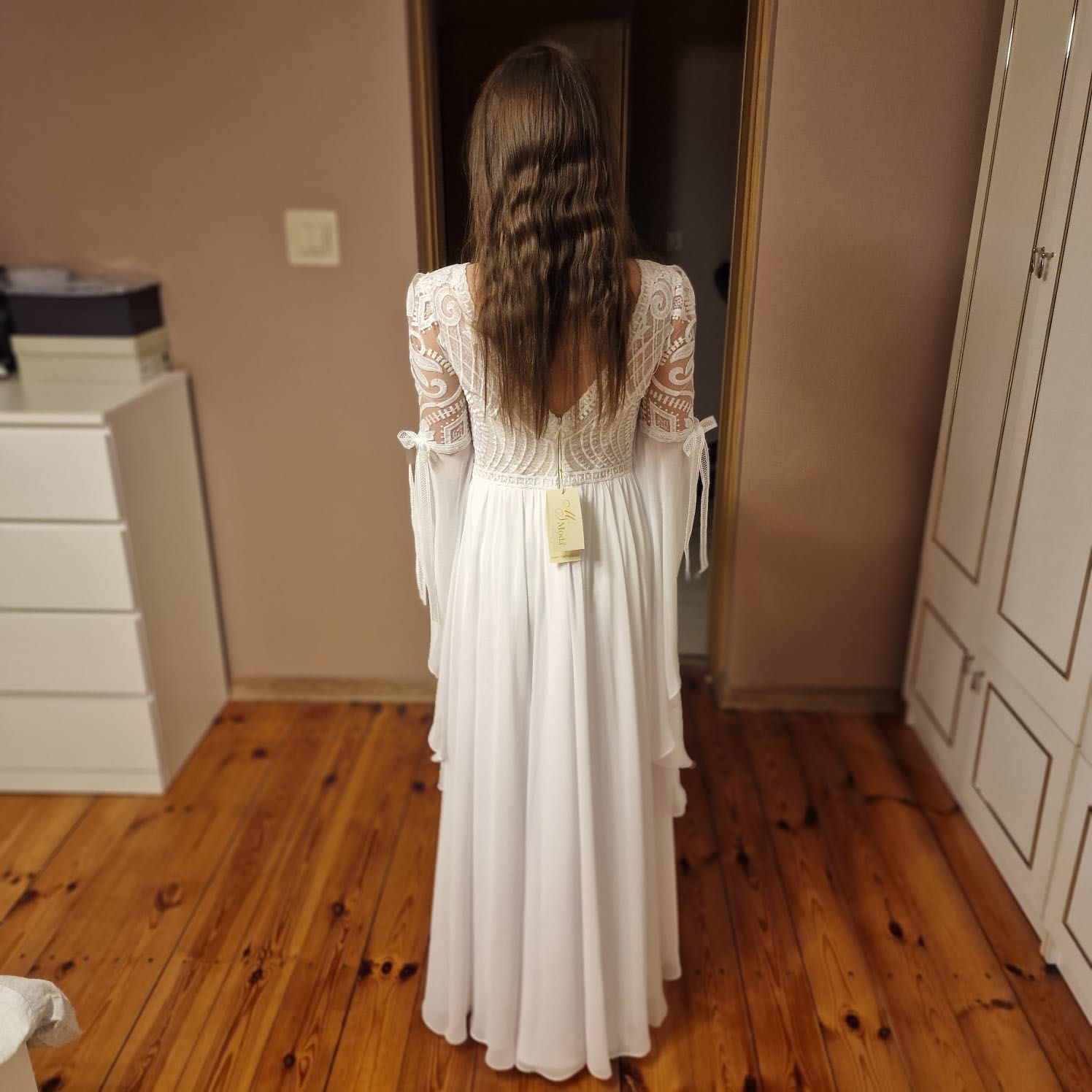 Suknia ślubna rustykalna, boho