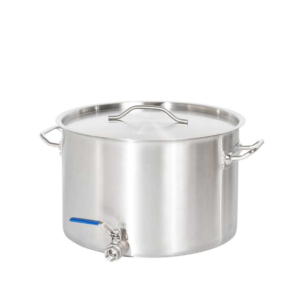 Garnek 32 l z kranem średni z pokrywką miarką dno grube 40 x 26 cm