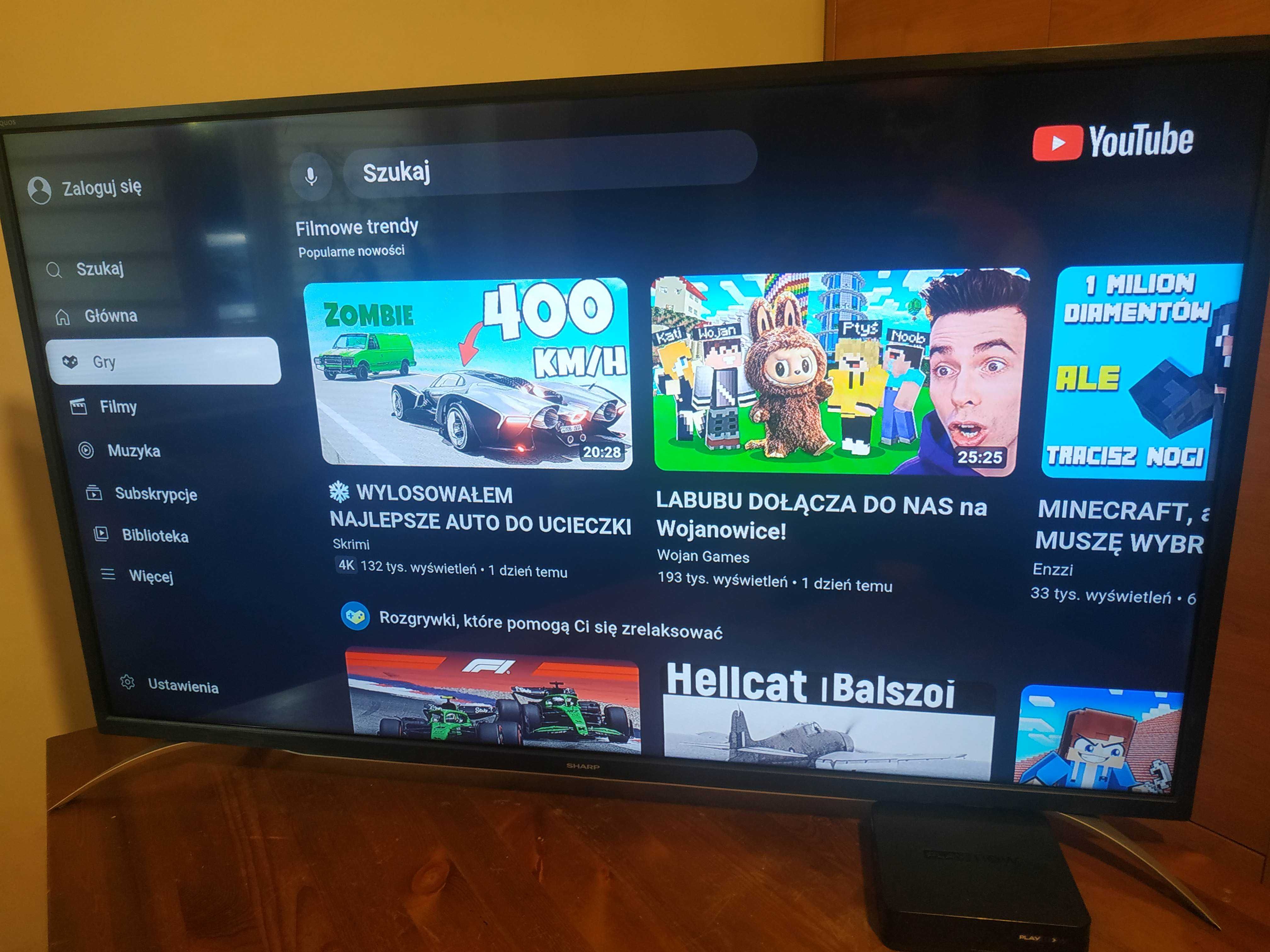 Tv 40" Sharp + Smart TV dekoder WIFI Android YouTube Netflix