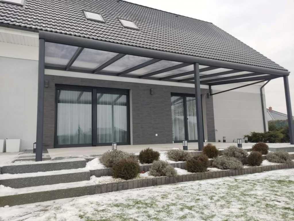 Zadaszenie aluminiowe PRO z dachem poliwęglanowym 350x306 cm