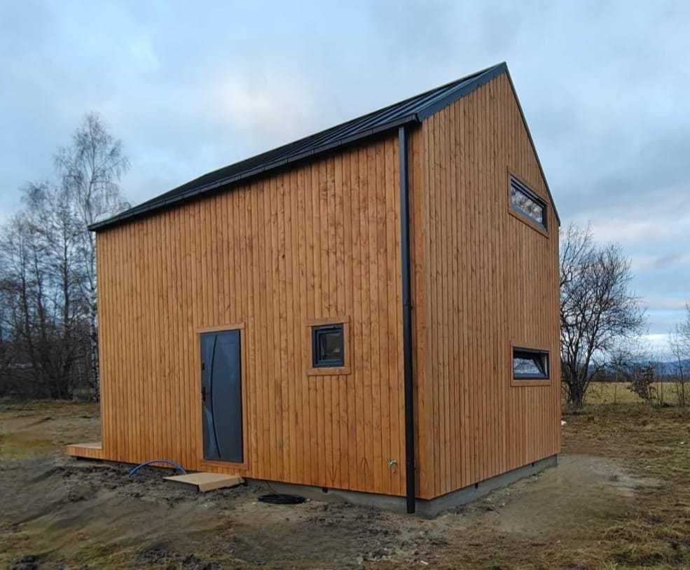 Dom 70 m2 Nowoczesna Stodoła, drewniany, letniskowy lub całoroczny