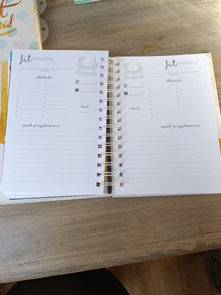 Planner fitnnes, osobisty notes motywacyjny