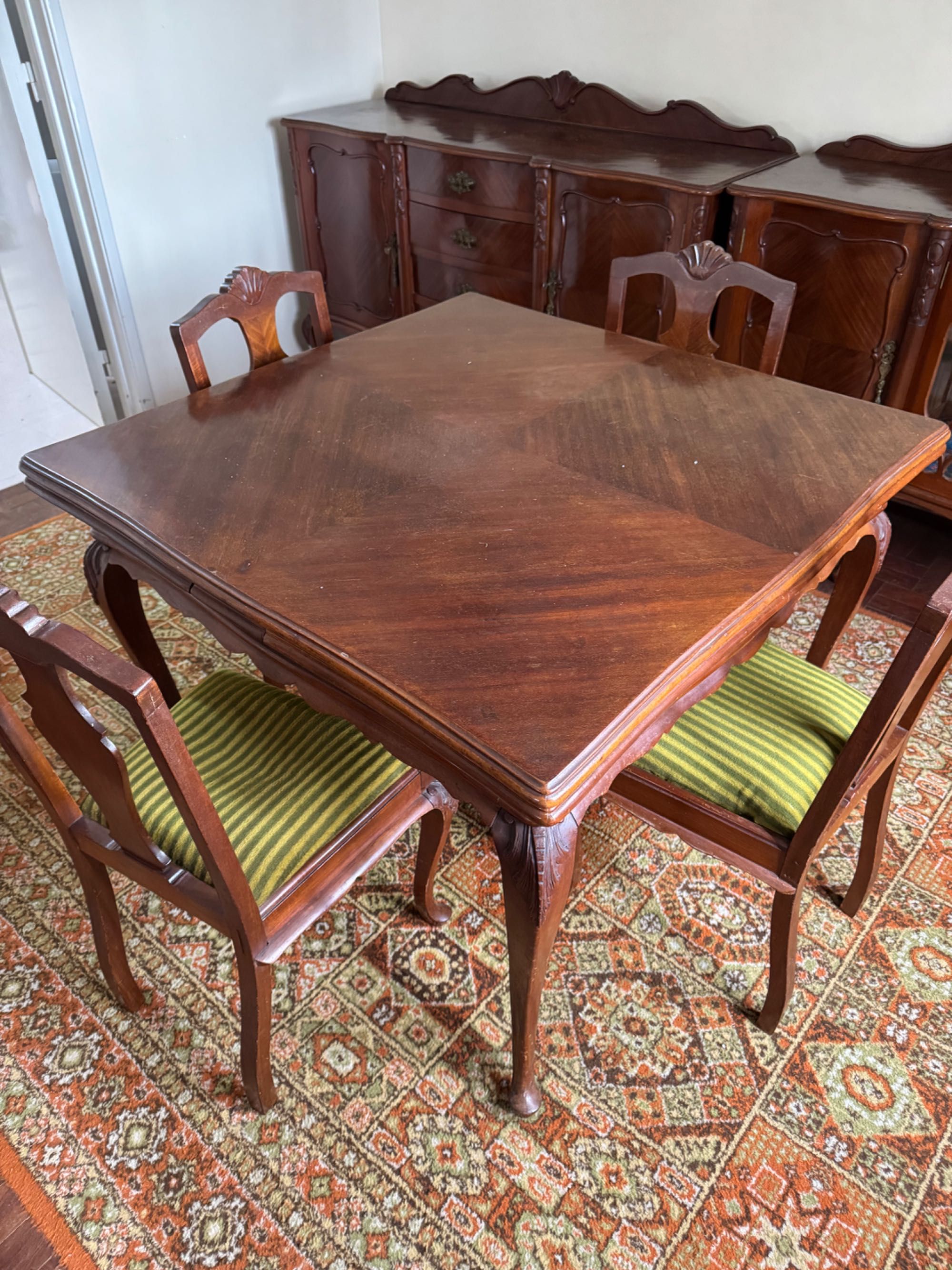 Mesa extensível sala, aparadores, estilo Vintage