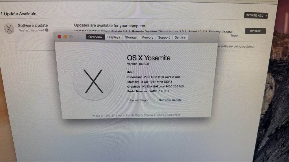 Computador Apple iMac 20”