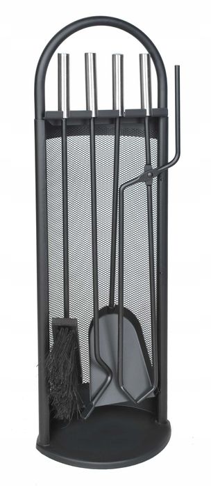 Przybory Kominkowe Akcesoria do Kominka Stojak Zestaw 5w1 Metalowy