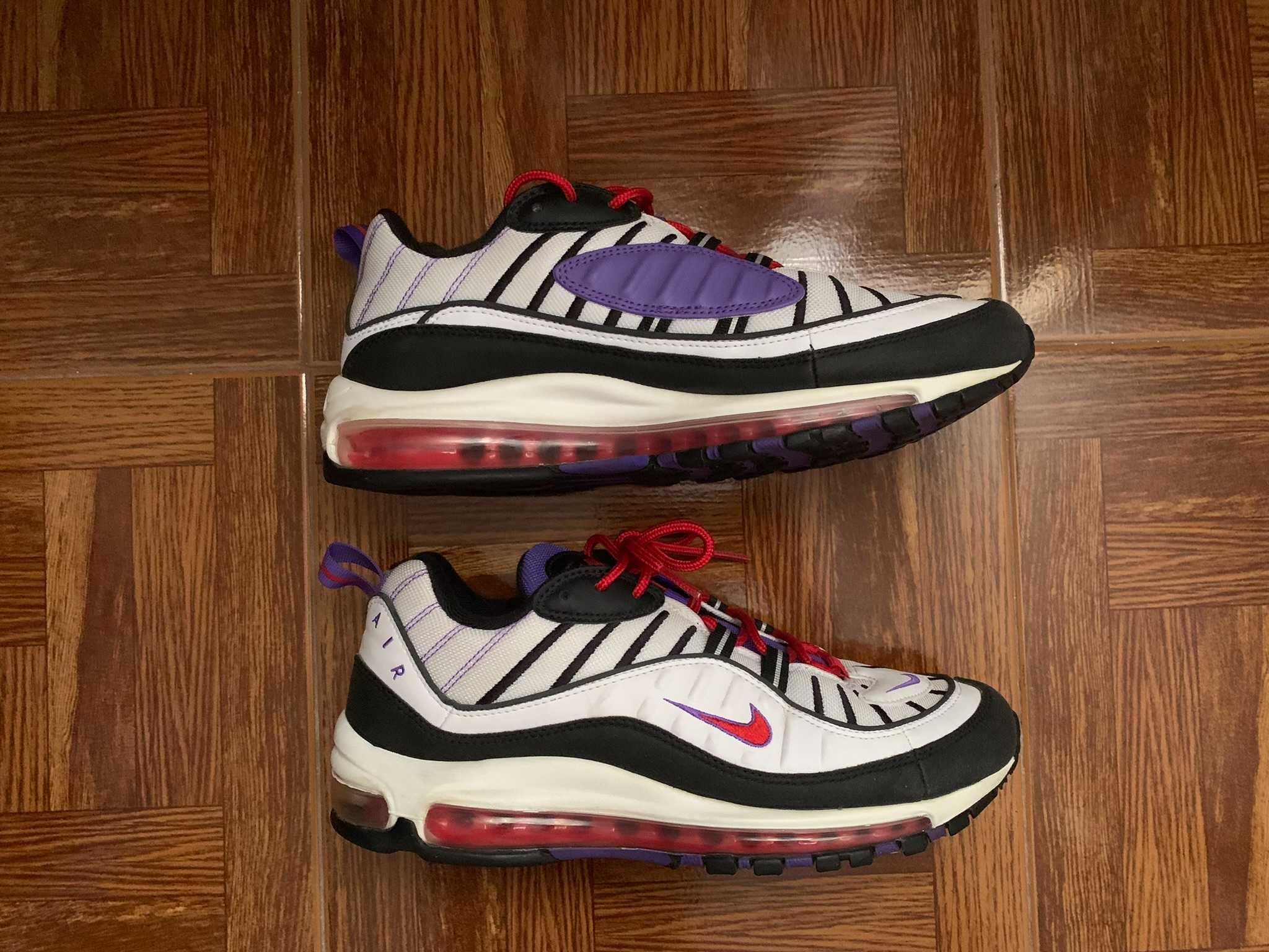 Nike Air Max 98 'Raptors' Branco/ Roxo