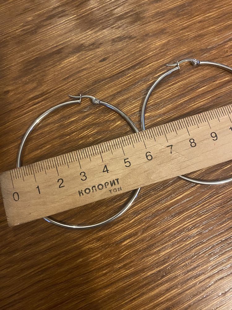 Серьги кольца новые