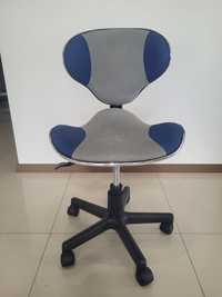 Krzesło obrotowe dla dziecka niebiesko-szare
