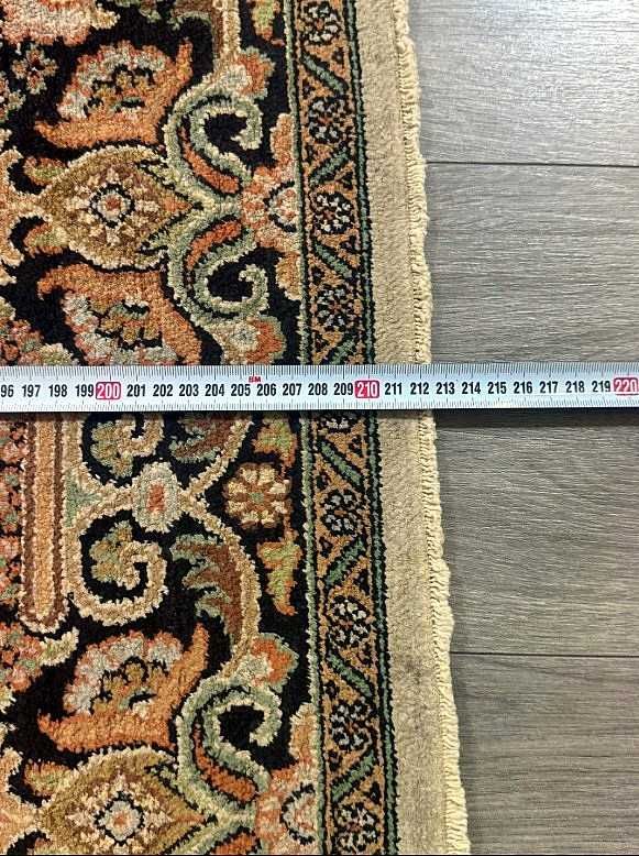 Tapete oriental PERSA de CAXEMIRA c/ 212cmx137 cm, SEDA s/LÃ CAXEMIRA