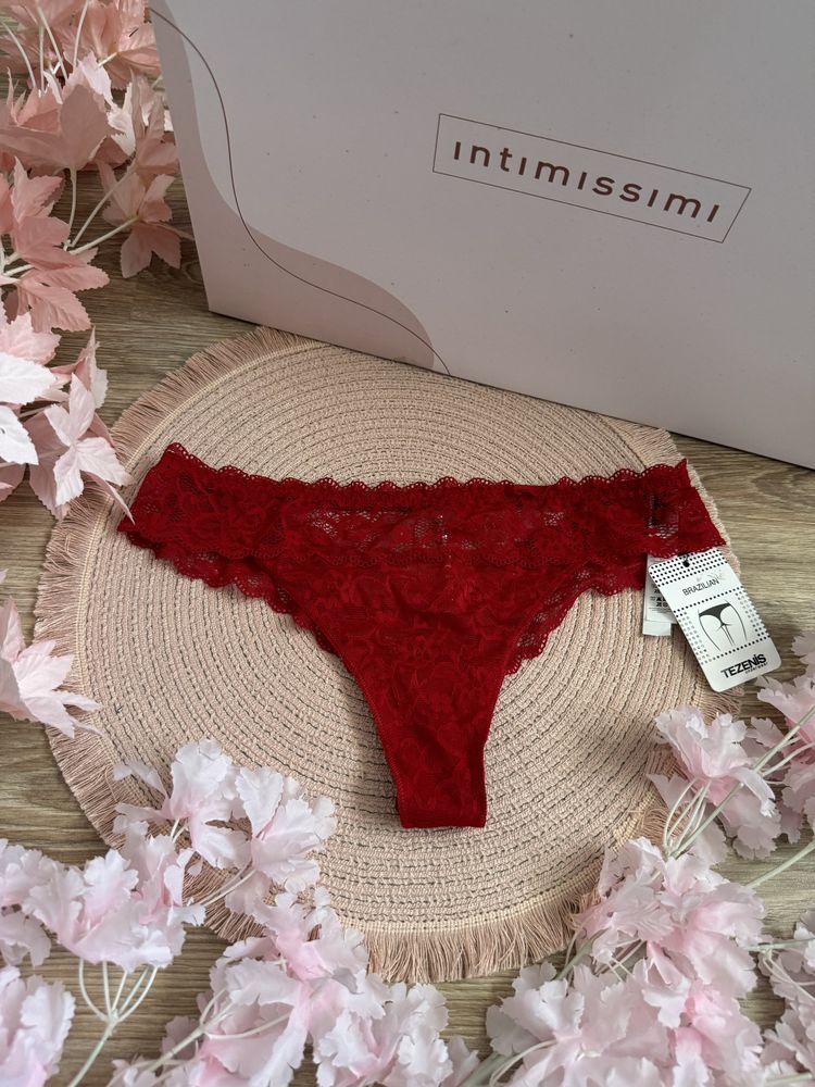 Tezenis m/38 nowe (z metką) piękne majtki brazyliany z perłami
