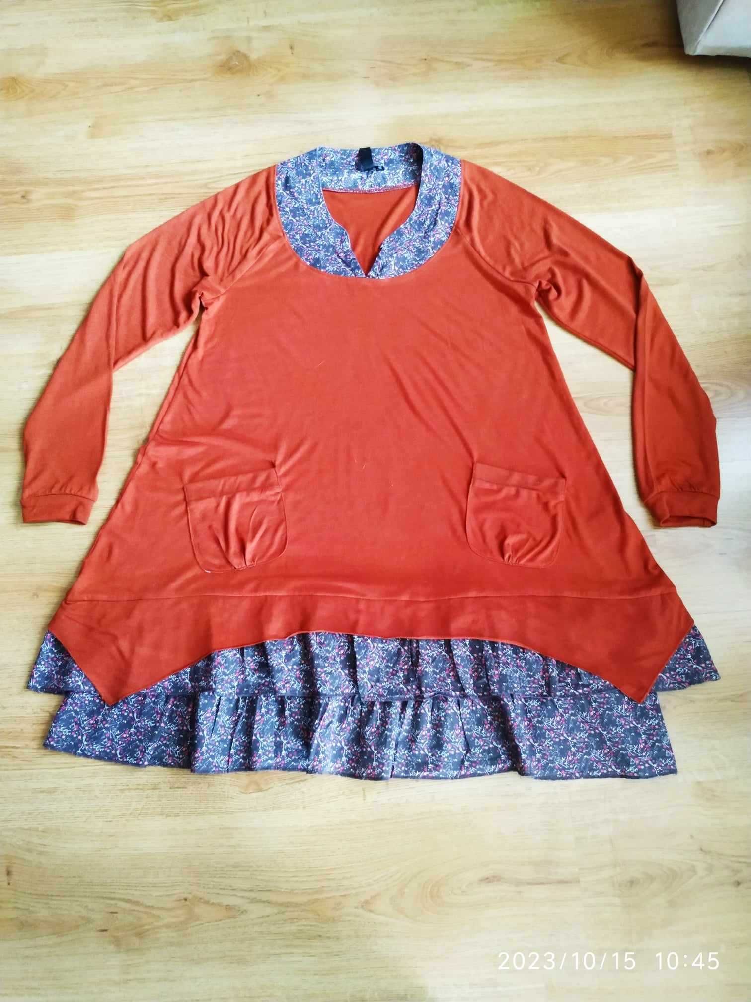 Sukienka tunika miedziana Rainbow 40/42 L/XL