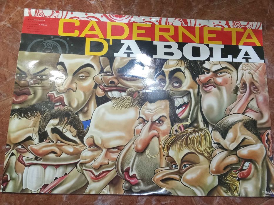 Cadernetas caricaturas de futebol completas em excelente estado