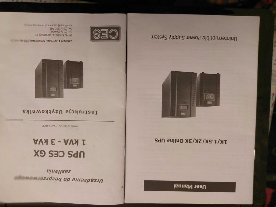 Profesjonalny UPS CES GX3000 / zasilacz awaryjny / Nowe akumulatory